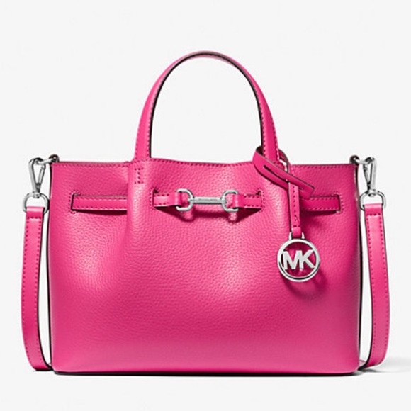 Michael Kors Carson Small Leather Satchel Crossbody - Picture 1 of 12